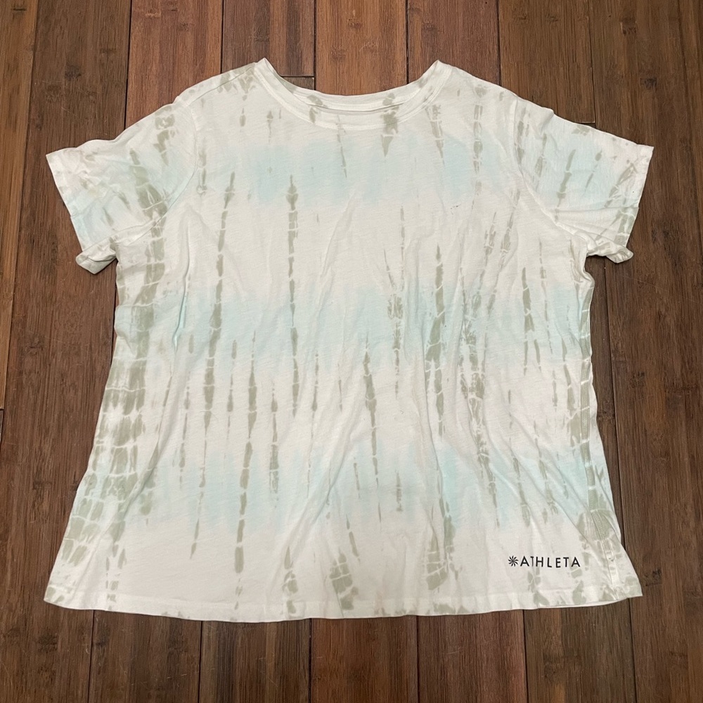 Athleta Organic Daily Printed Tee Tie Dye 2x